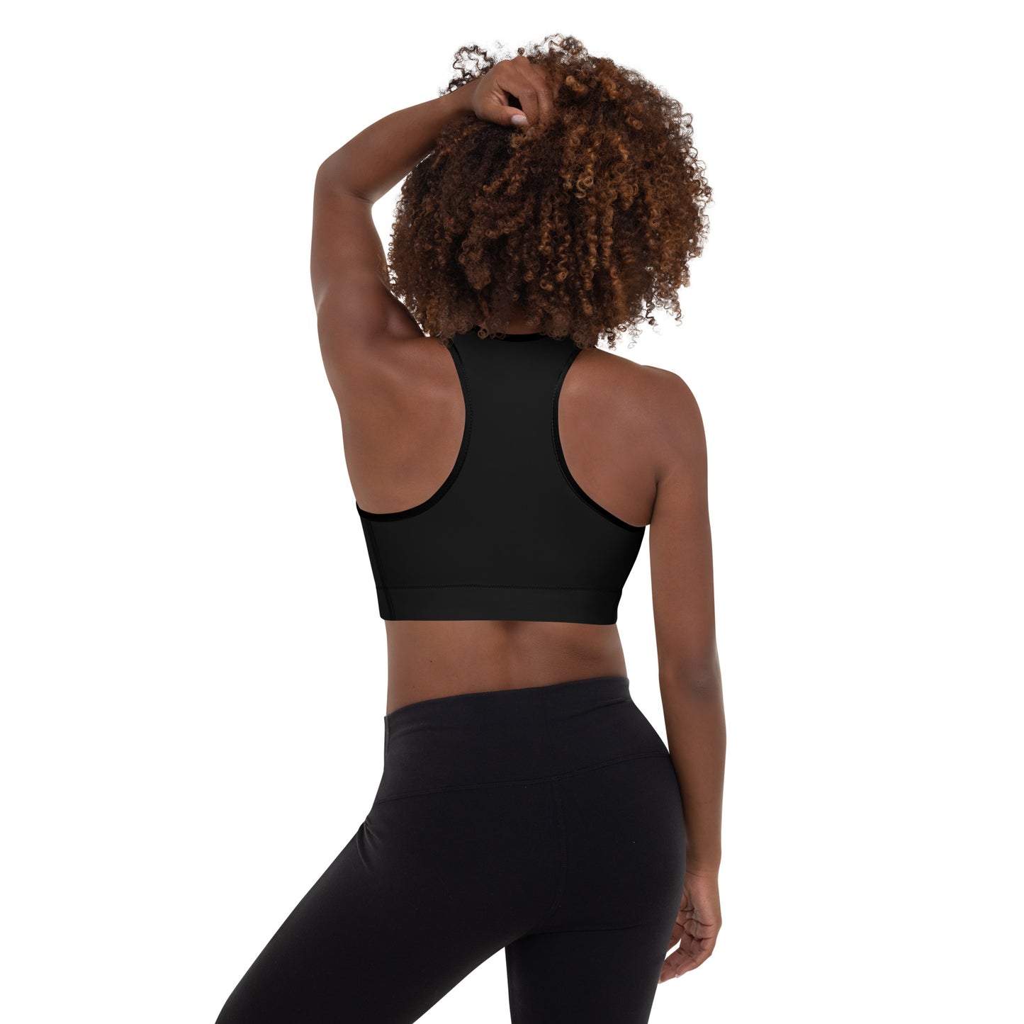 Roller Daze (Black) Padded Sports Bra