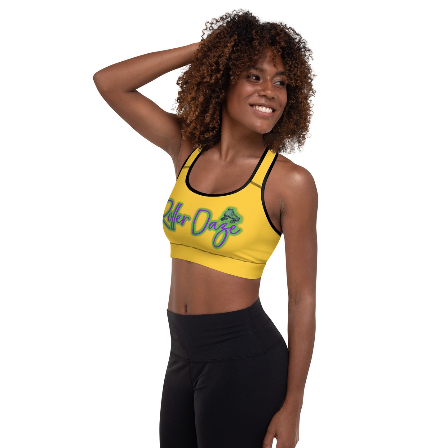 Roller Daze (Gold) Padded Sports Bra
