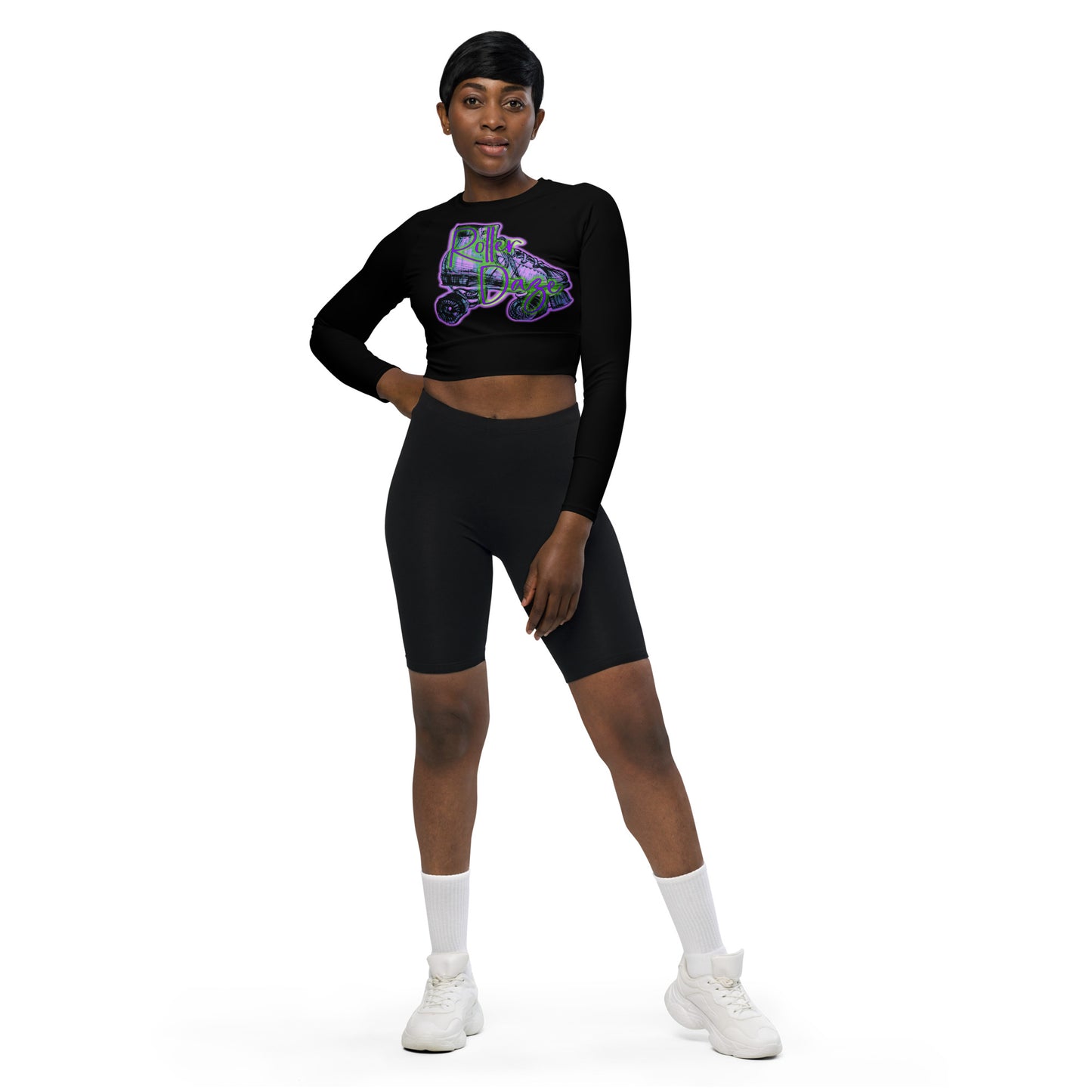 Roller Daze Recycled Long-sleeve Crop Top