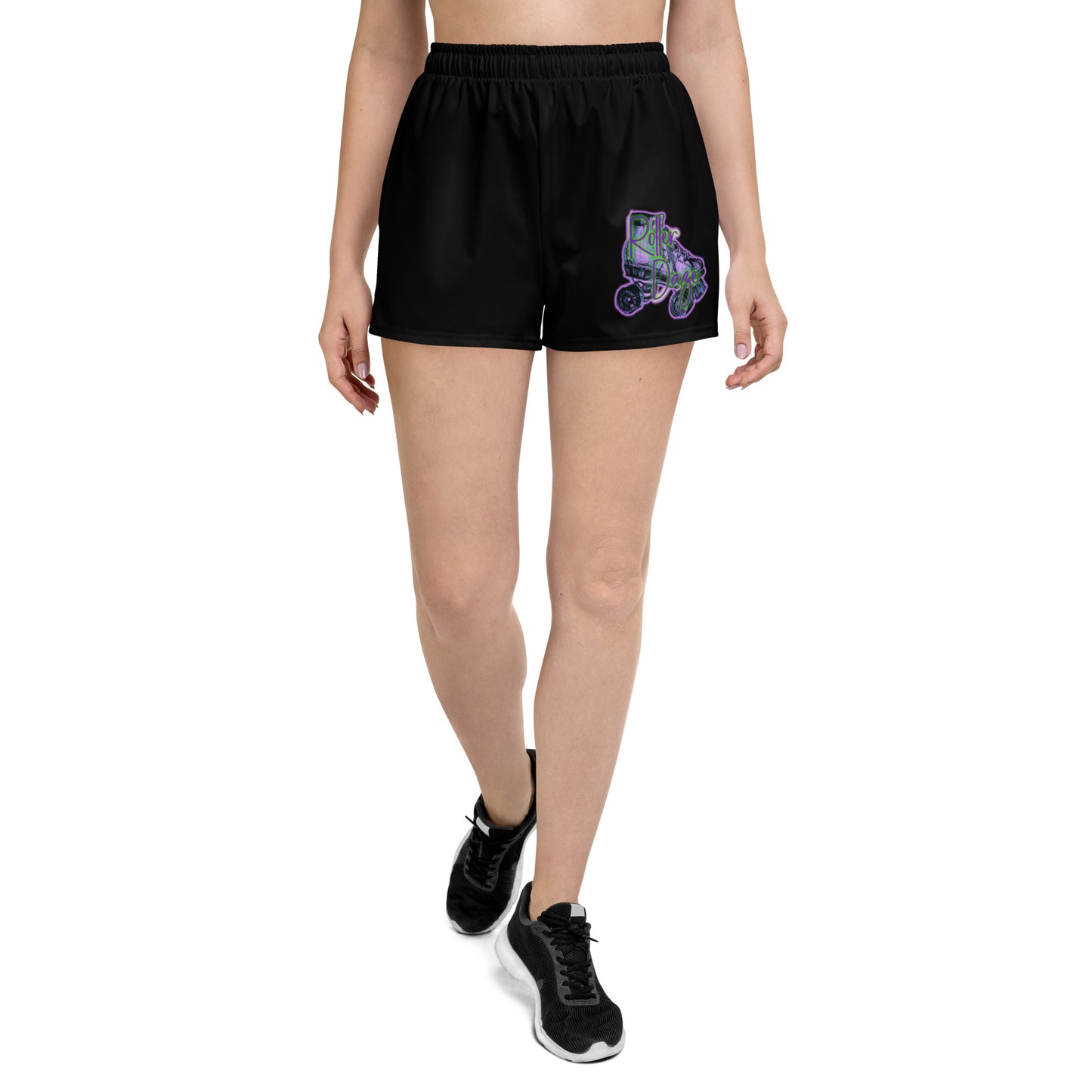Roller Daze (Black) Women’s Recycled Athletic Shorts