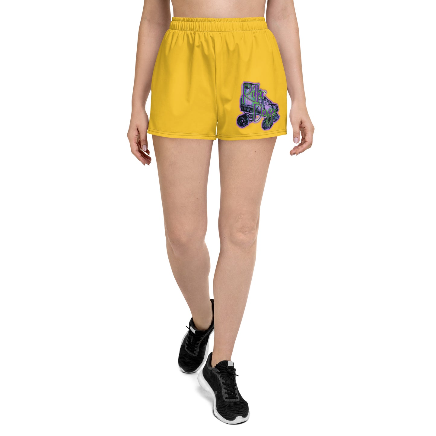 Roller Daze (Gold) Women’s Recycled Athletic Shorts