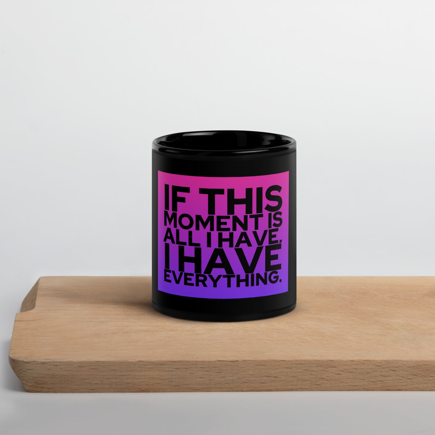 This Moment #3 Black Glossy Mug
