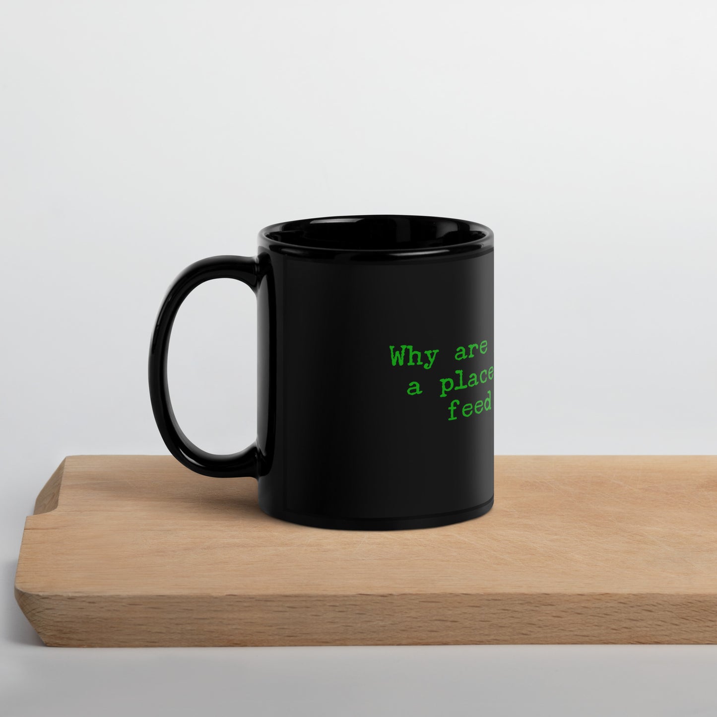 Feed Your Soul Black Glossy Mug