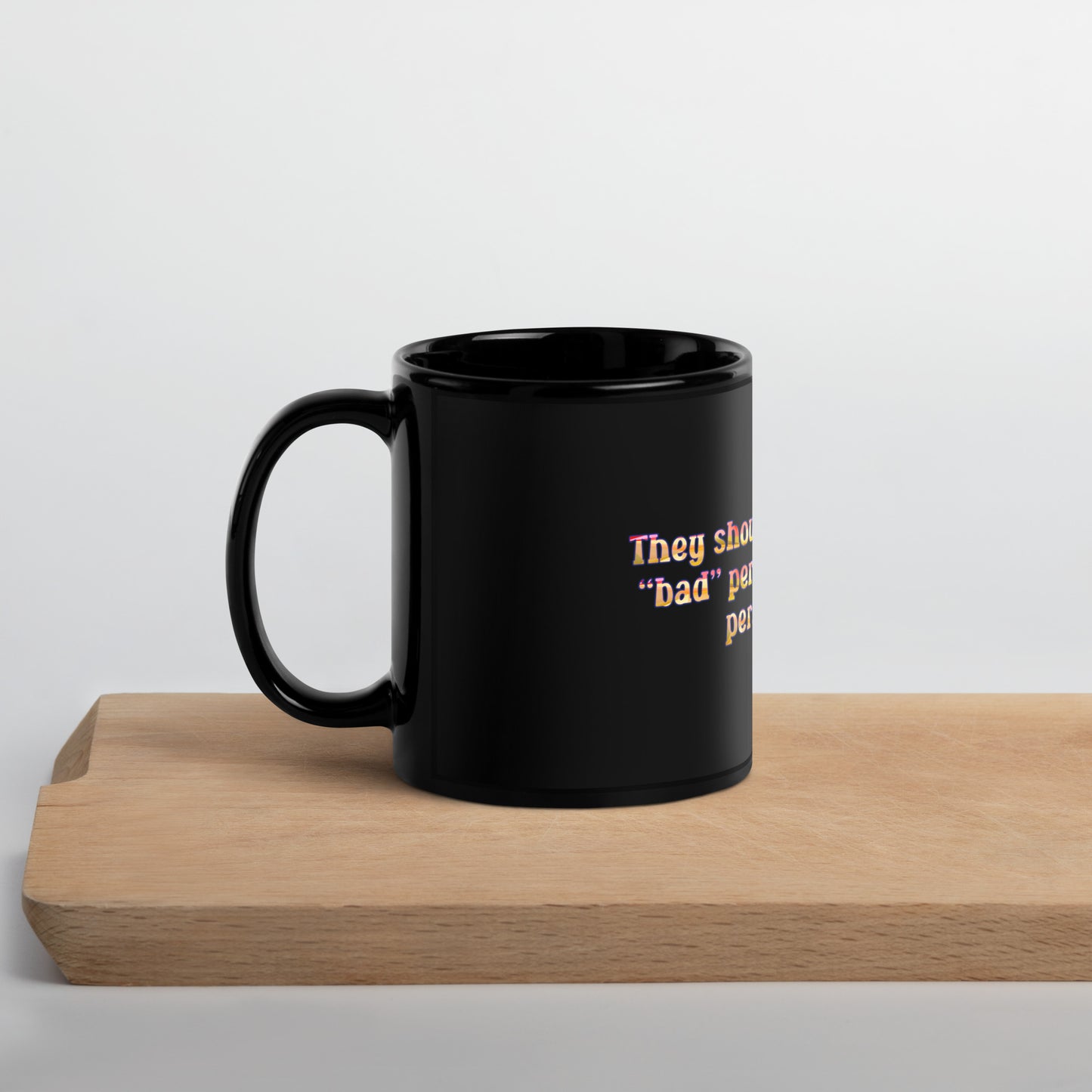 Not For You Black Glossy Mug