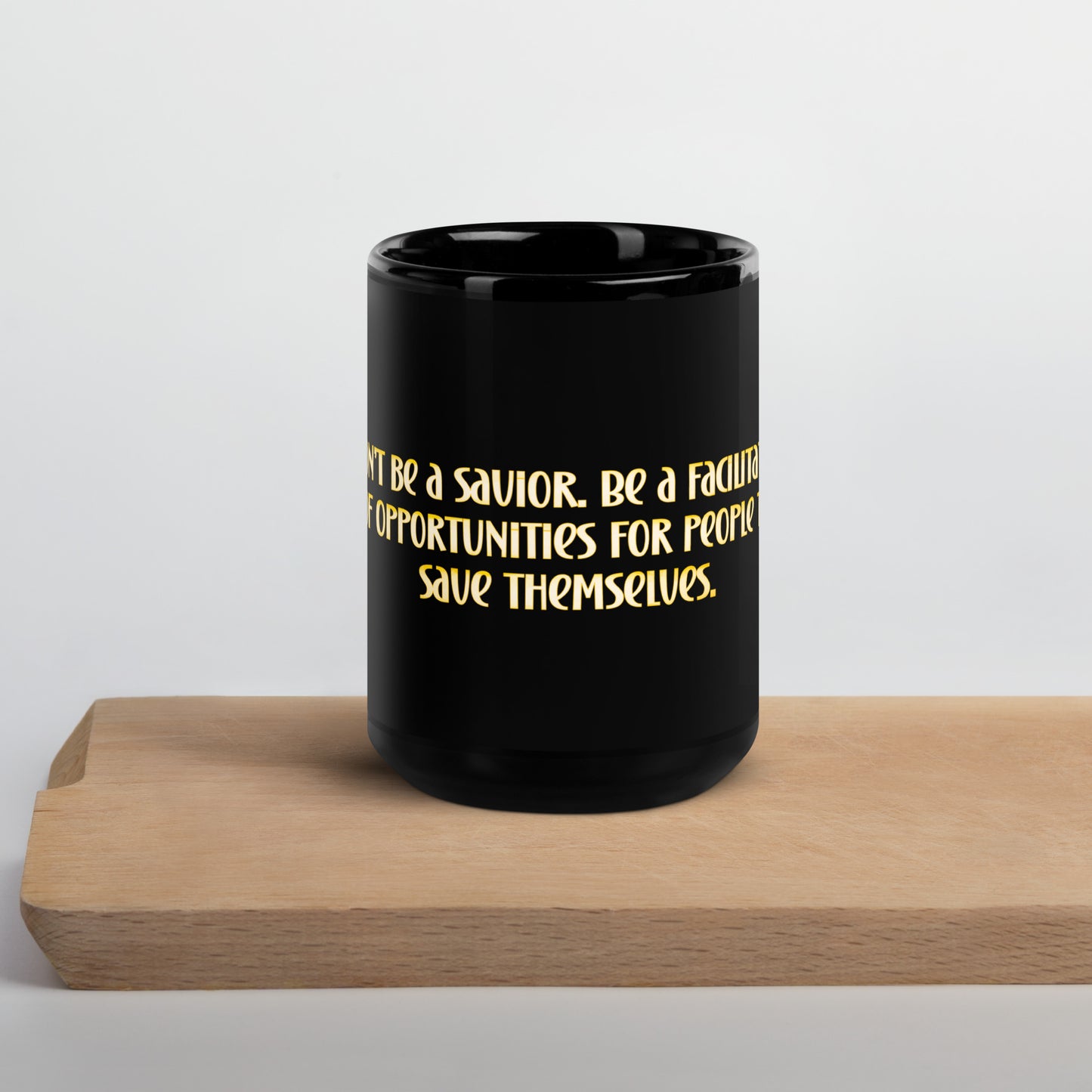 Be A Facilitator Black Glossy Mug