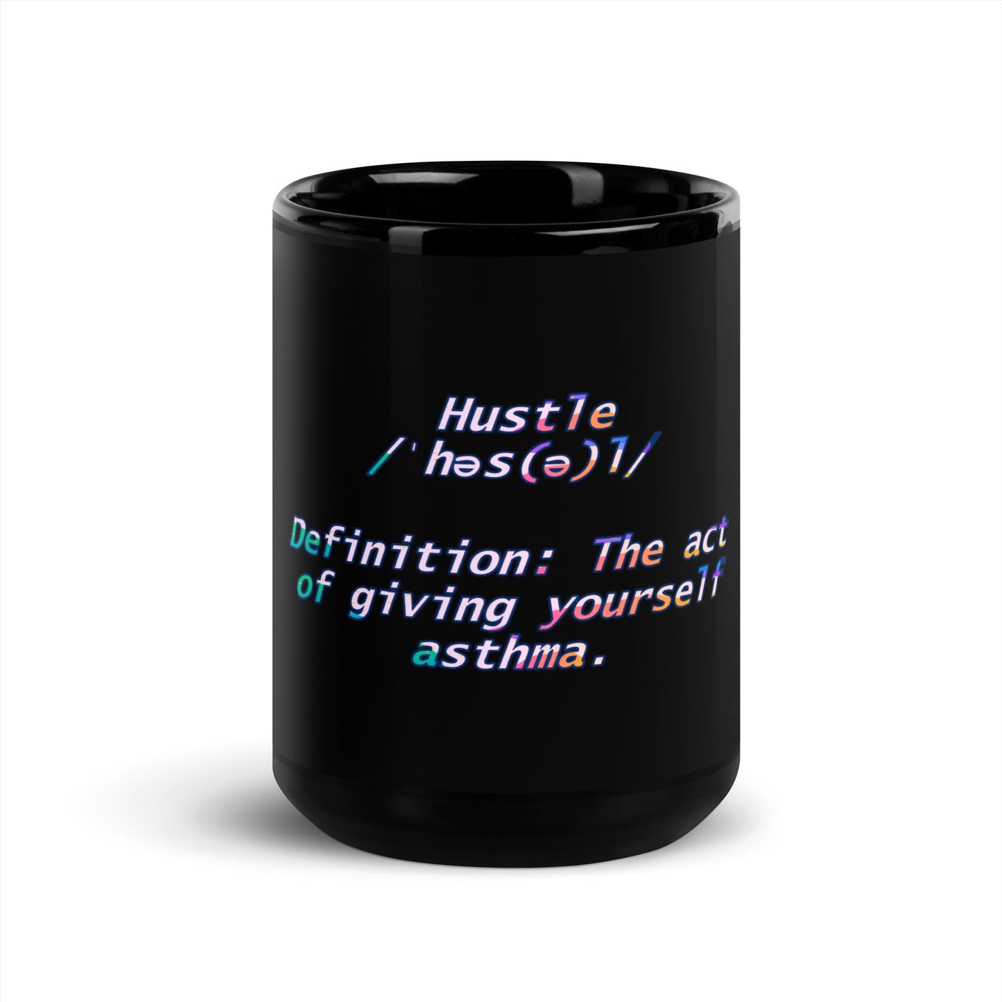 Hustle Black Glossy Mug