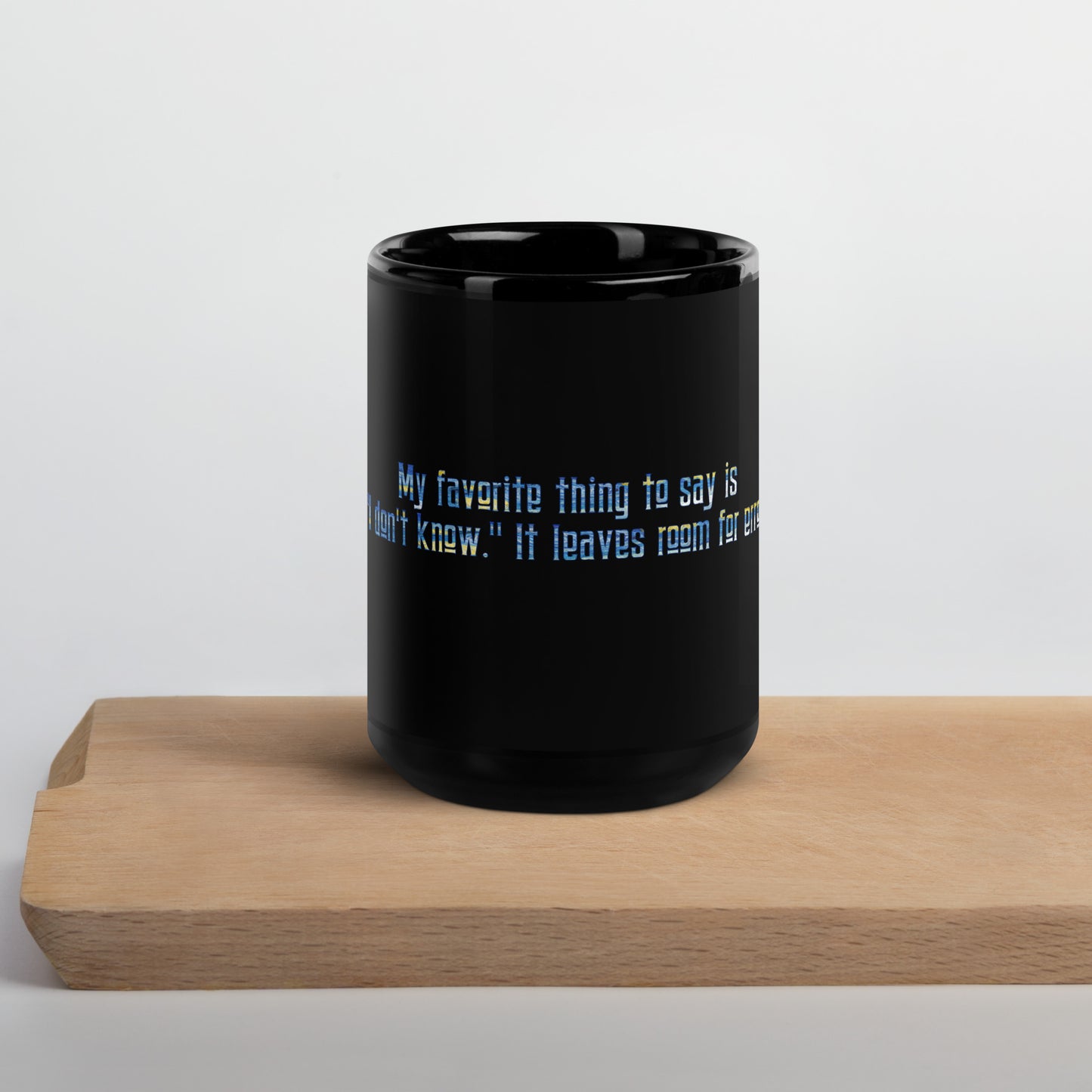 IDK #1 Black Glossy Mug