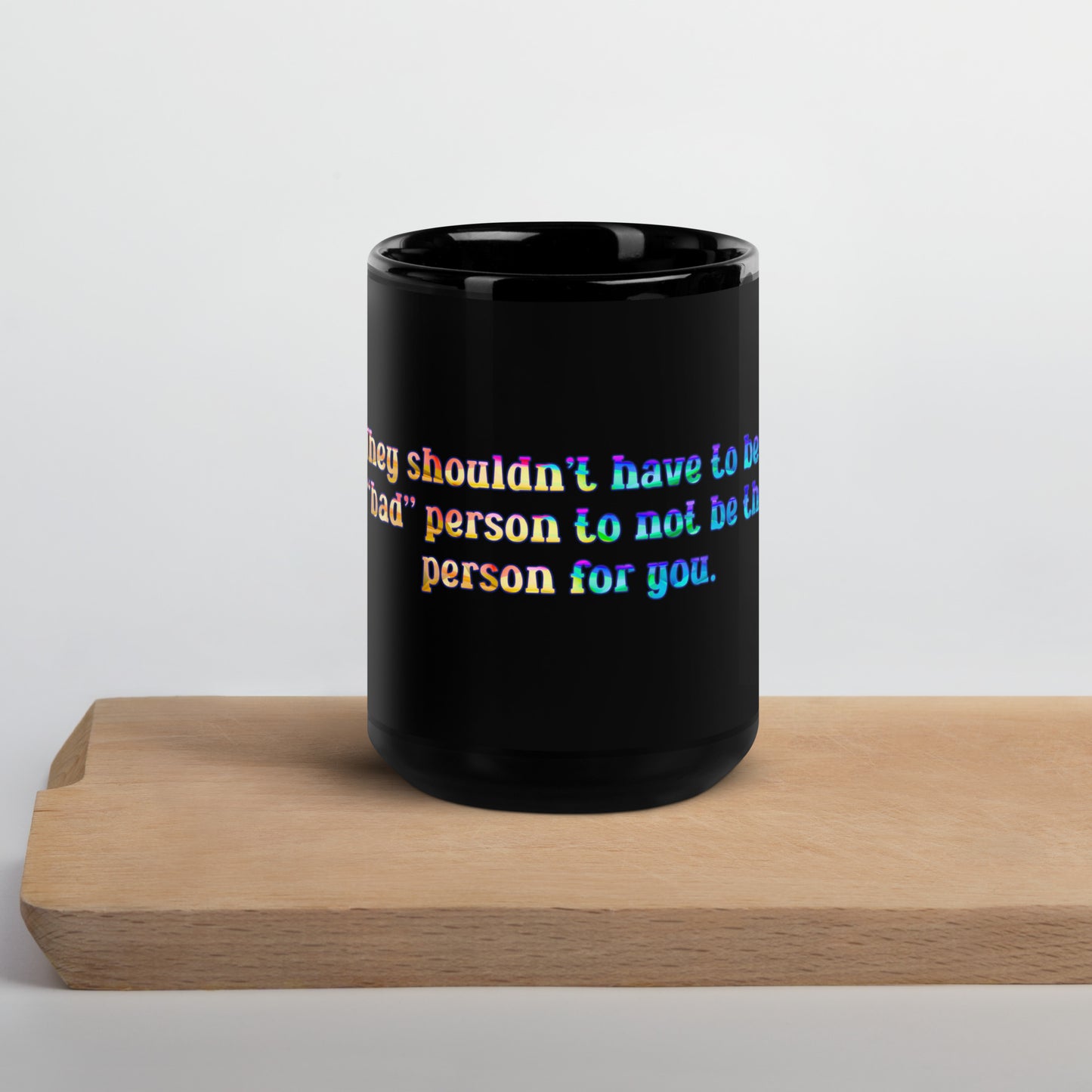 Not For You Black Glossy Mug