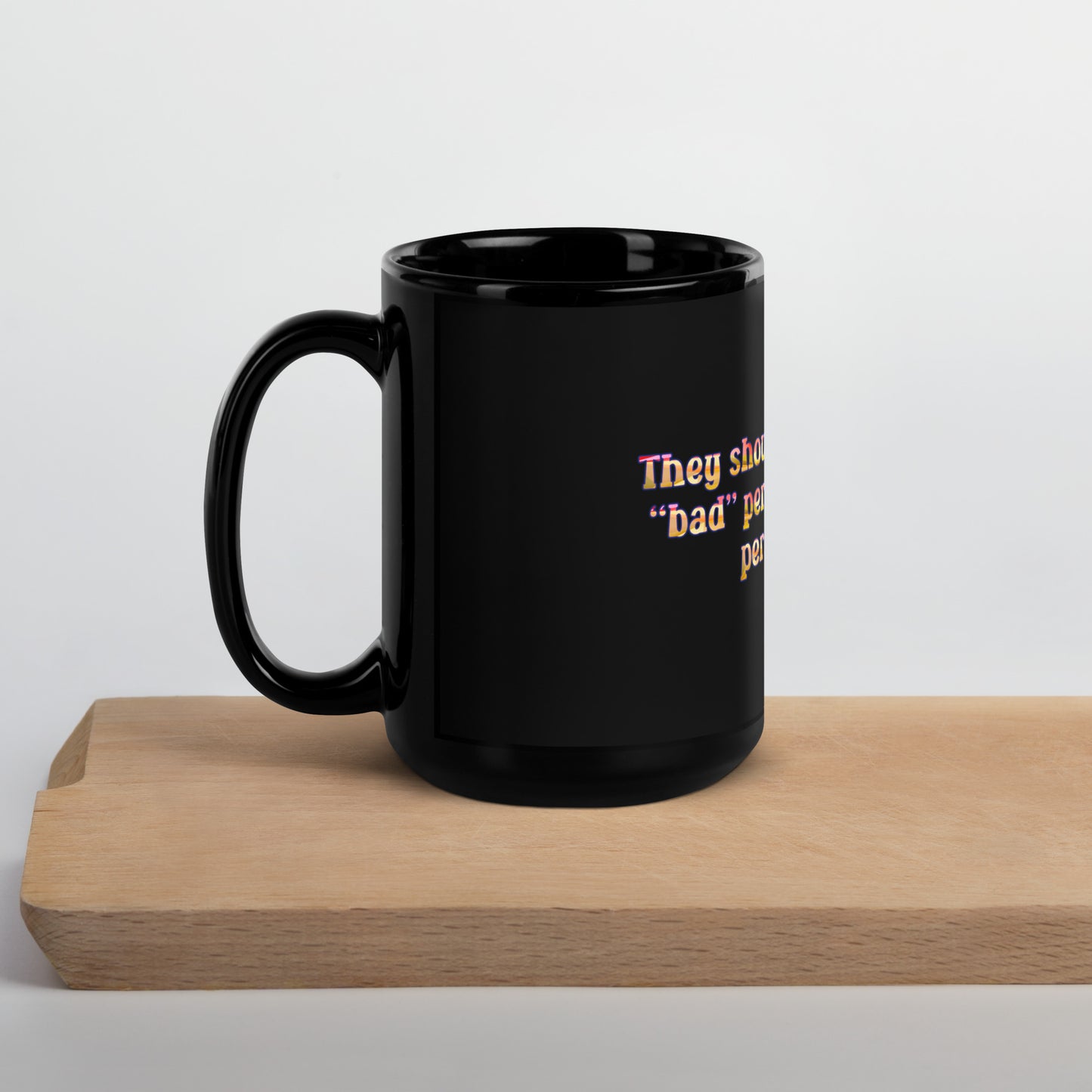 Not For You Black Glossy Mug