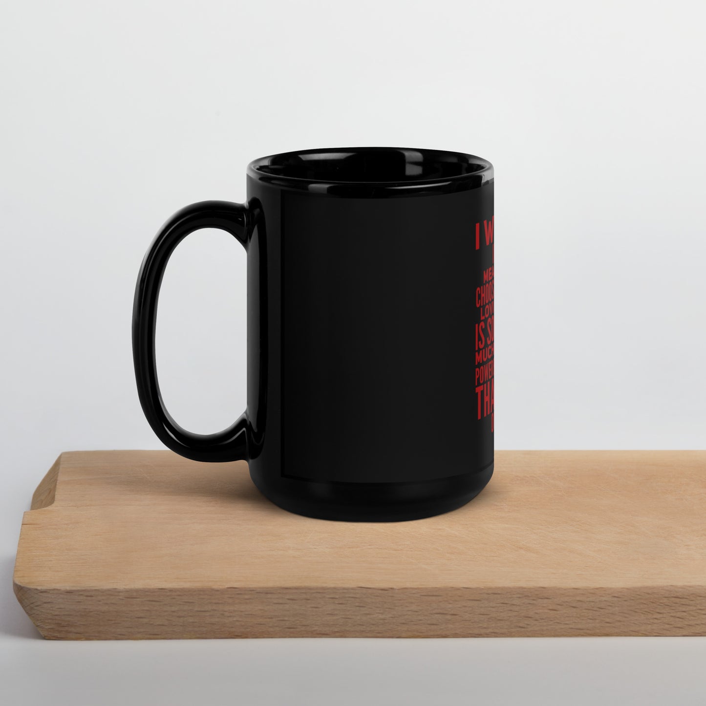 More Powerful Black Glossy Mug