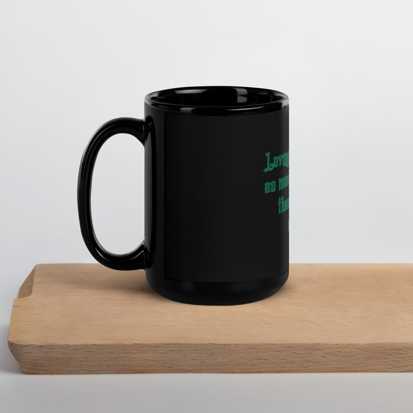 Loving In Awareness Black Glossy Mug