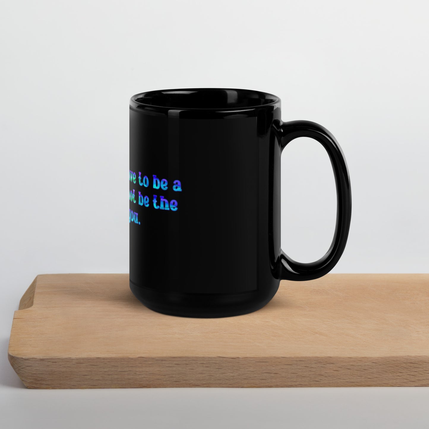 Not For You Black Glossy Mug