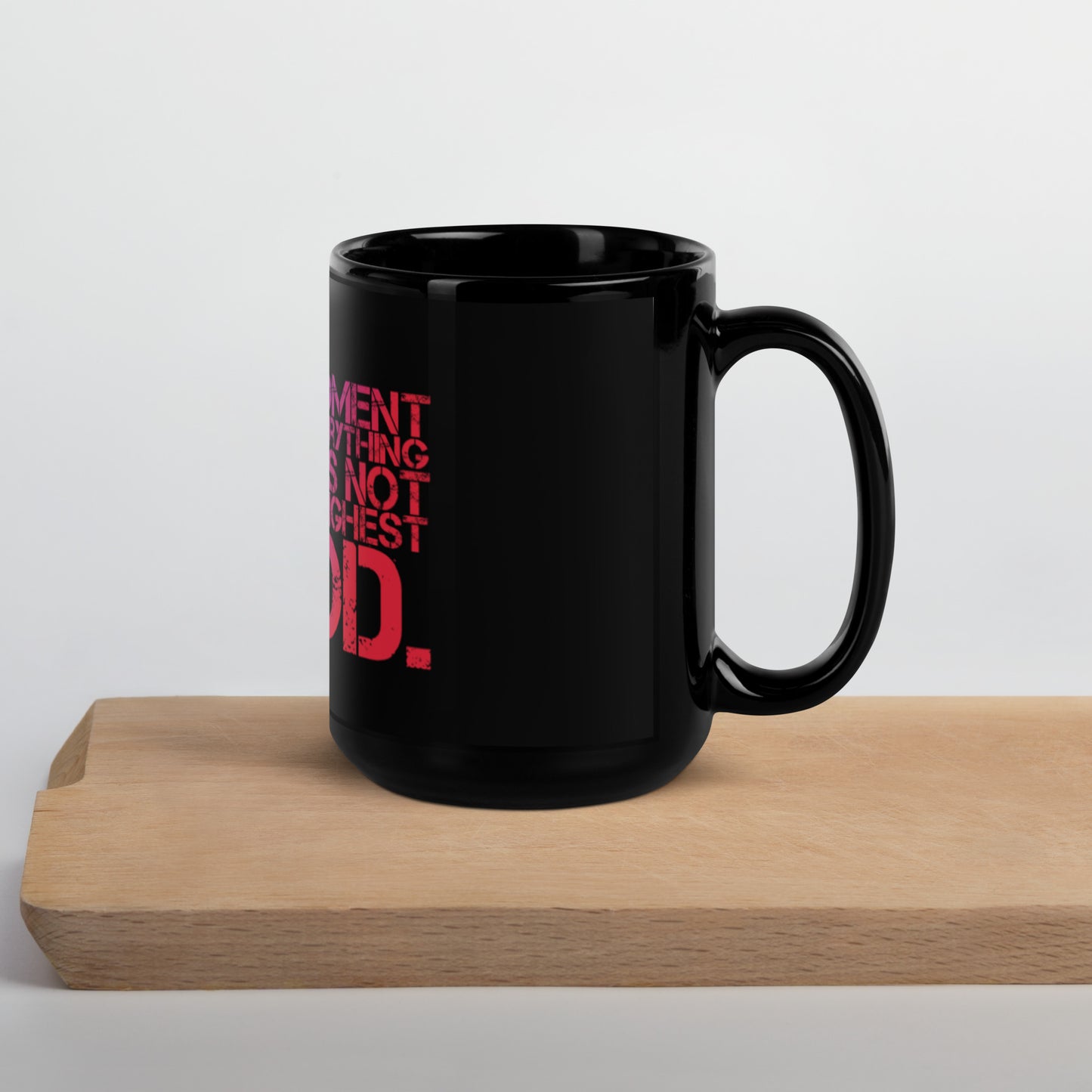 Release Everything Black Glossy Mug