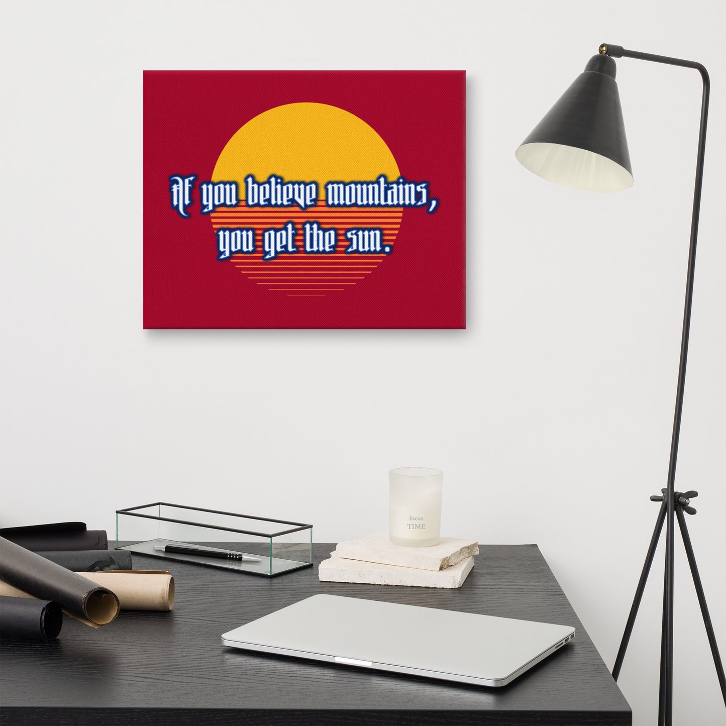 Believe Mountains Canvas