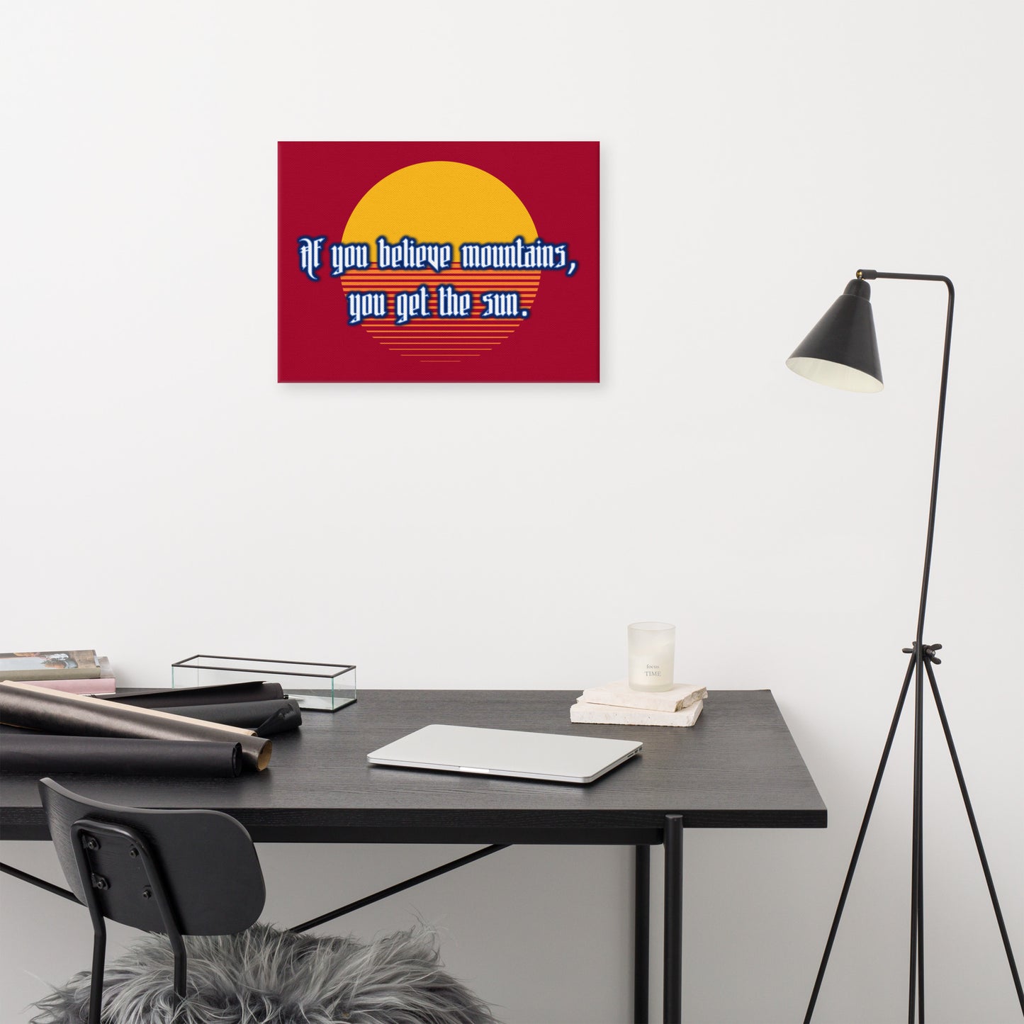Believe Mountains Canvas