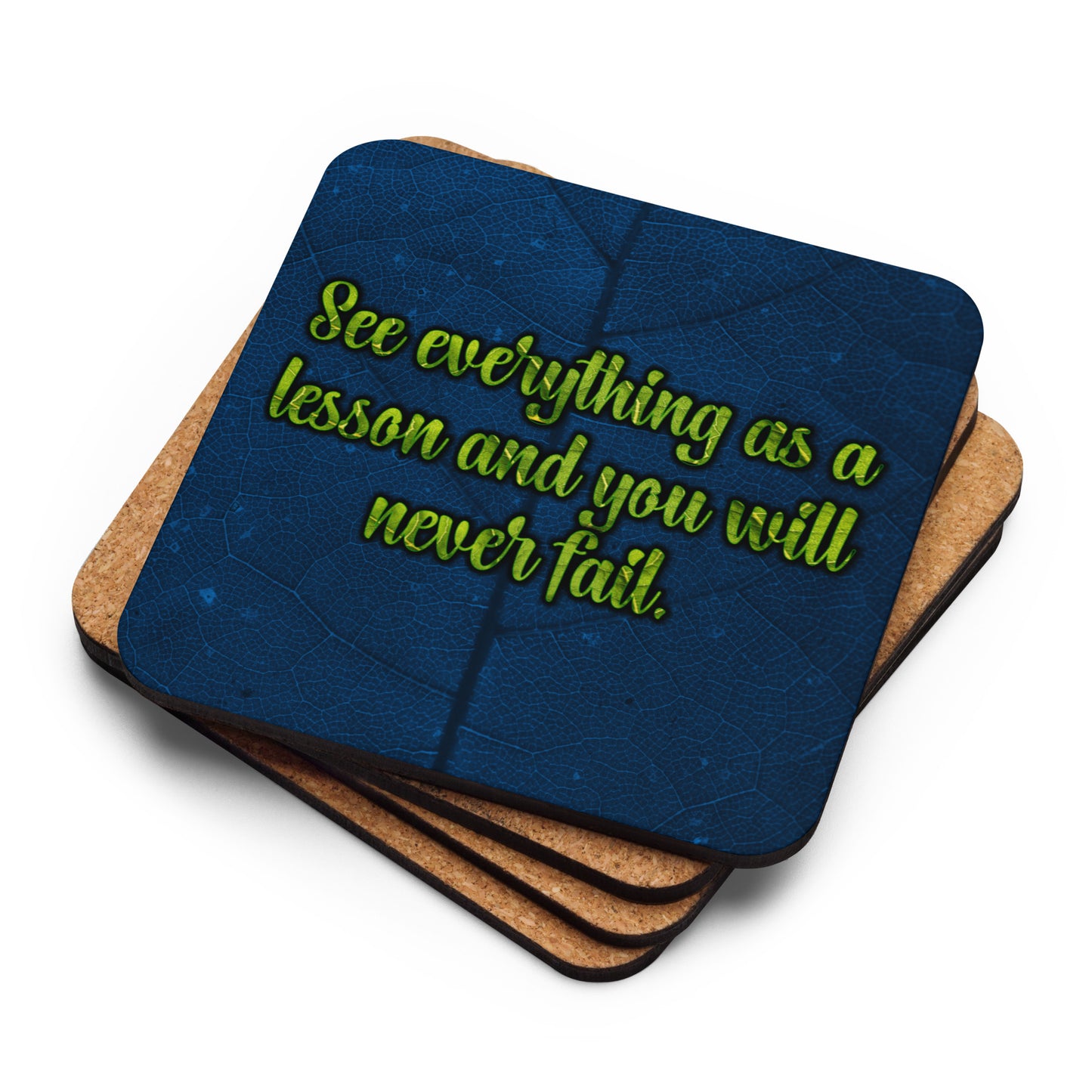 A Lesson #1 Cork-back Coaster