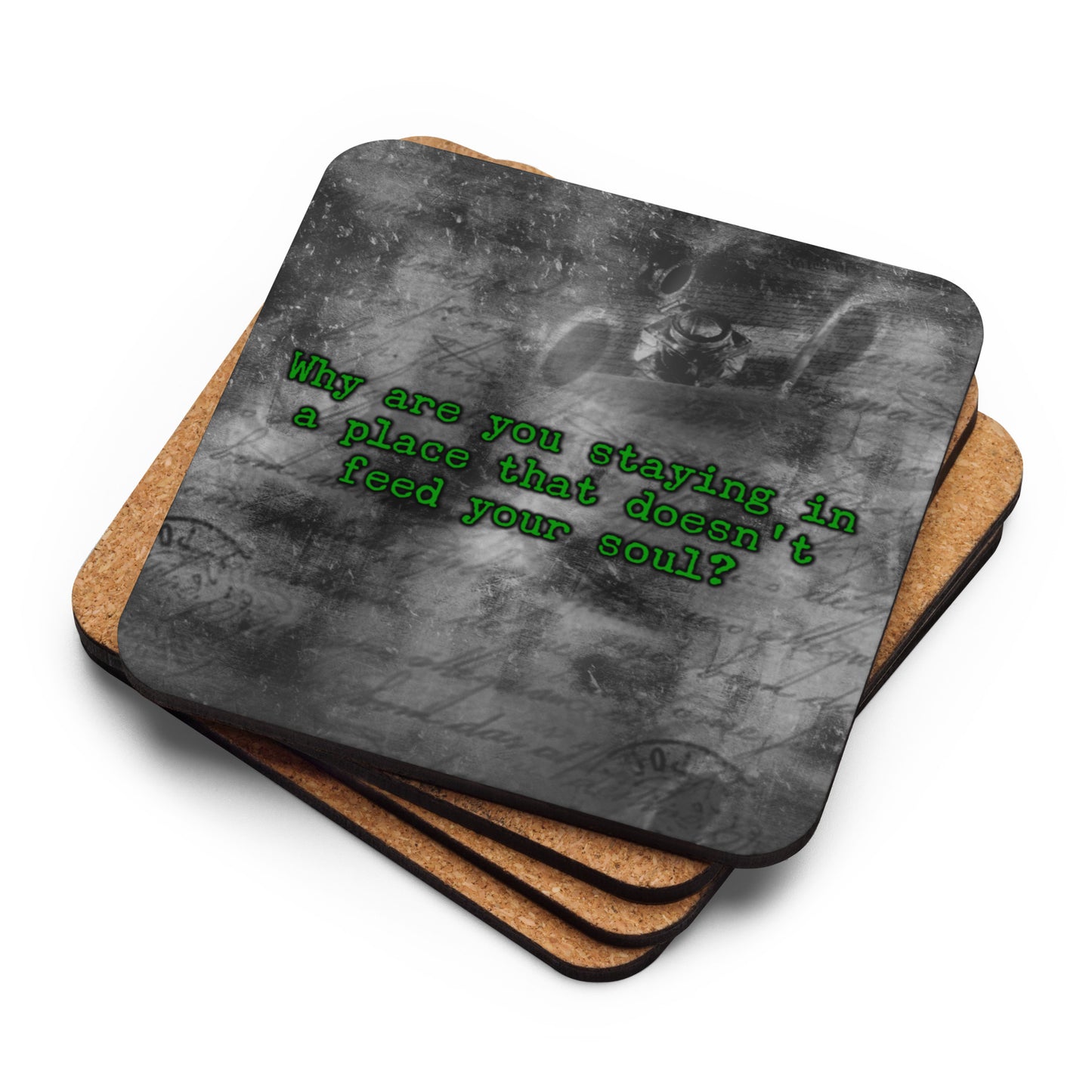 Feed Your Soul Cork-back Coaster