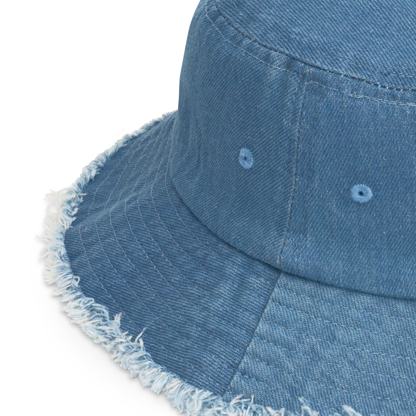 DD Logo (Green) Distressed Denim Bucket Hat
