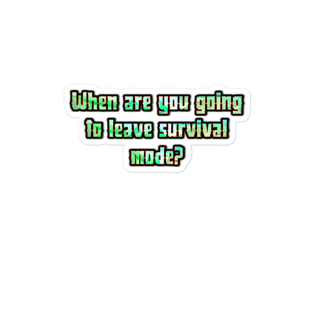 Survival Mode Bubble-free Stickers