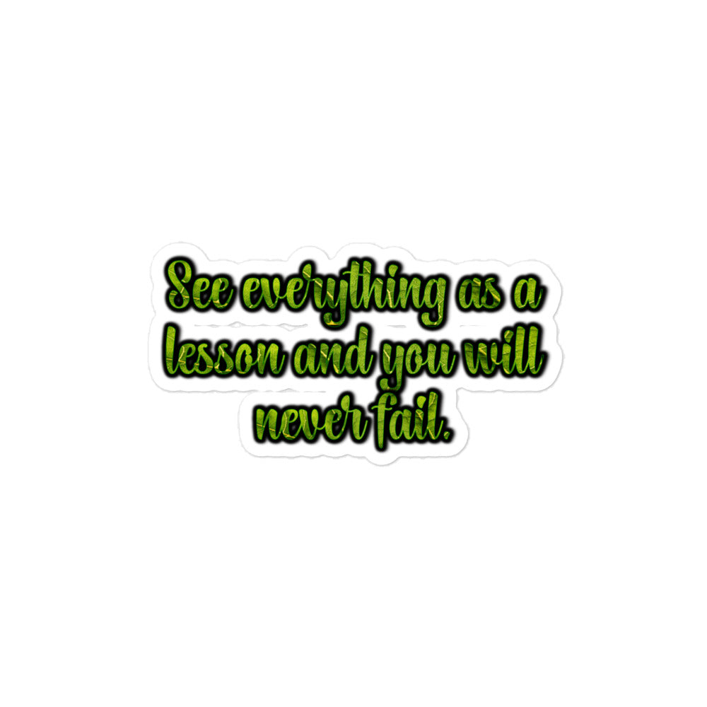 A Lesson #1 Bubble-free Stickers