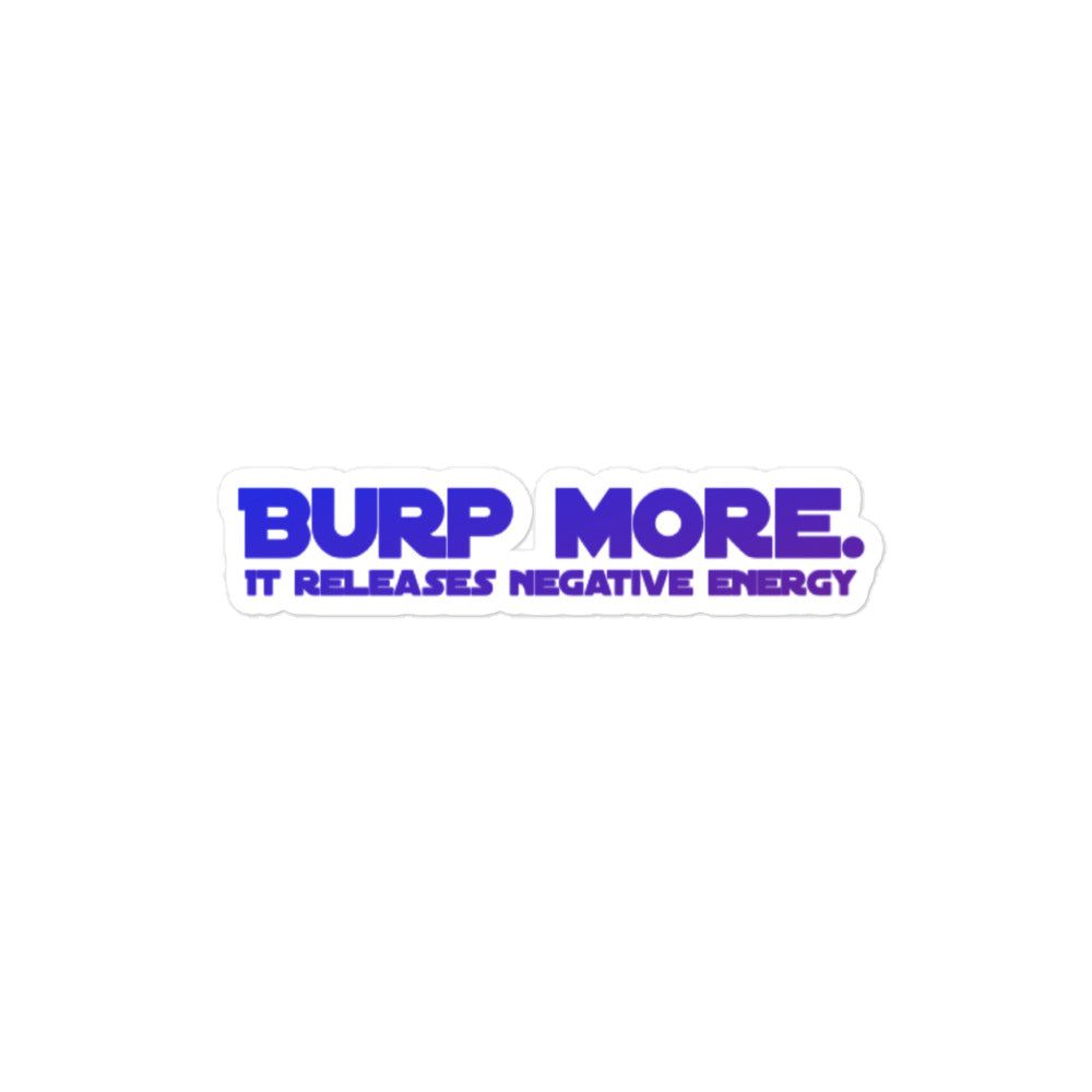 Burp More #2 Bubble-free Stickers