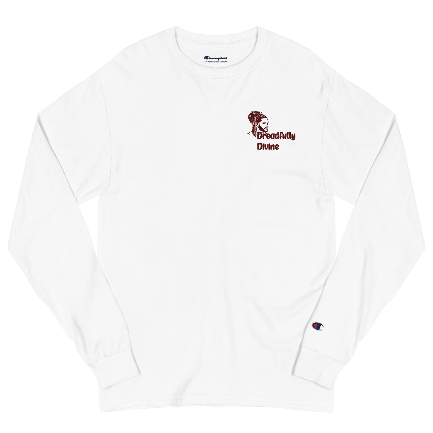 DD Man (Maroon) Men's Champion Long Sleeve Shirt