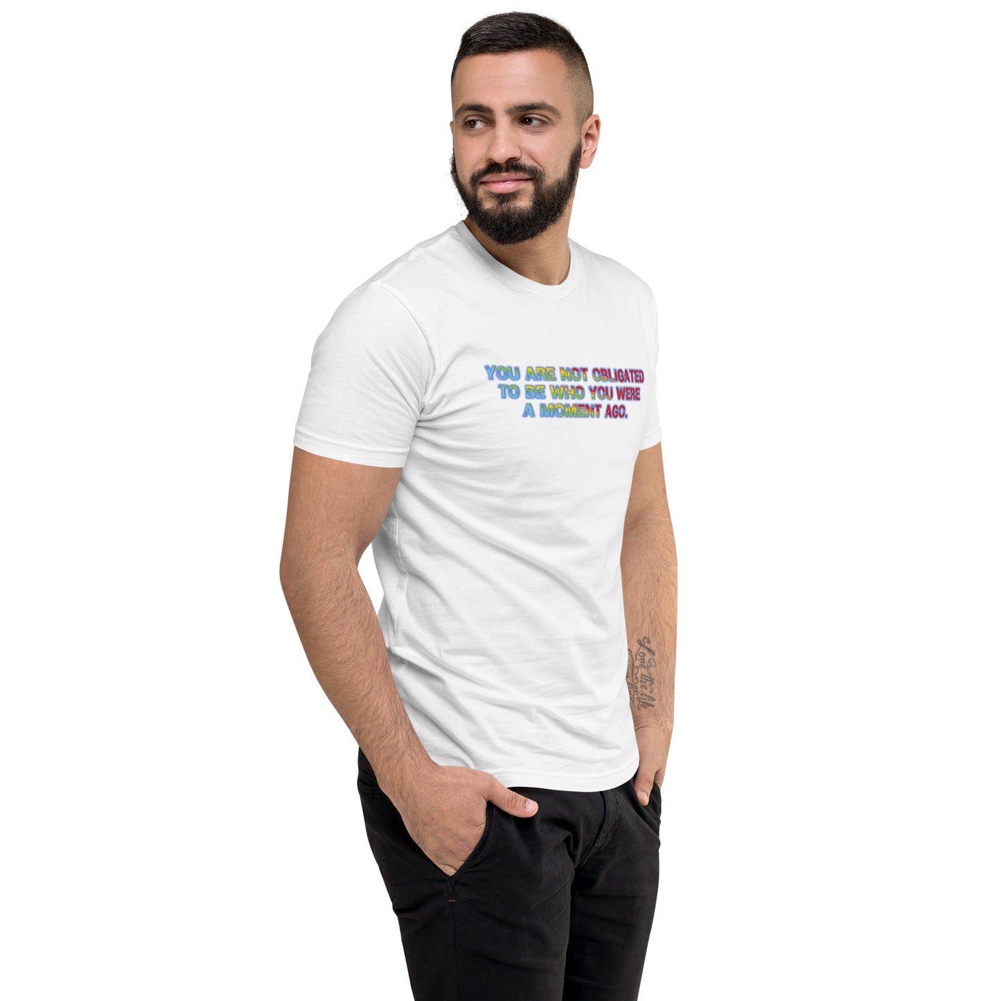 No Obligation Men's Fitted Short Sleeve T-shirt