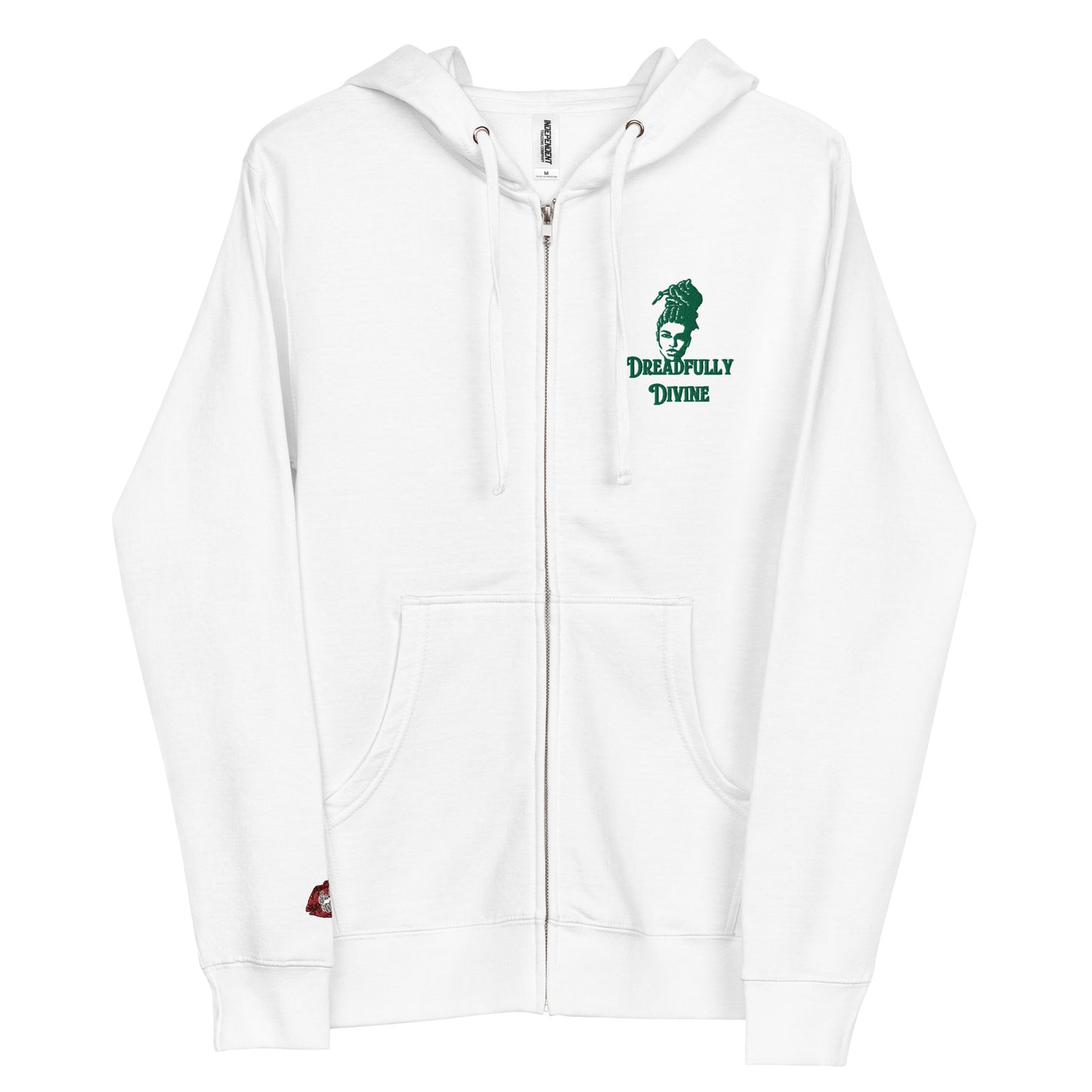 DD Woman #2 (Green) Unisex Fleece Zip Up Hoodie