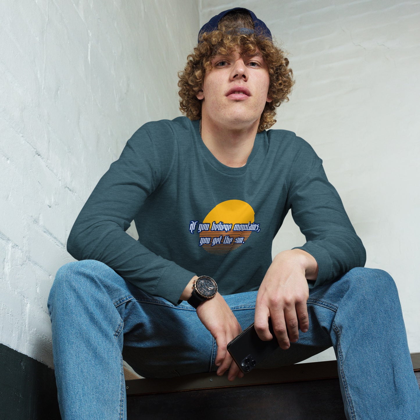 Believe Mountains Unisex Long Sleeve Tee
