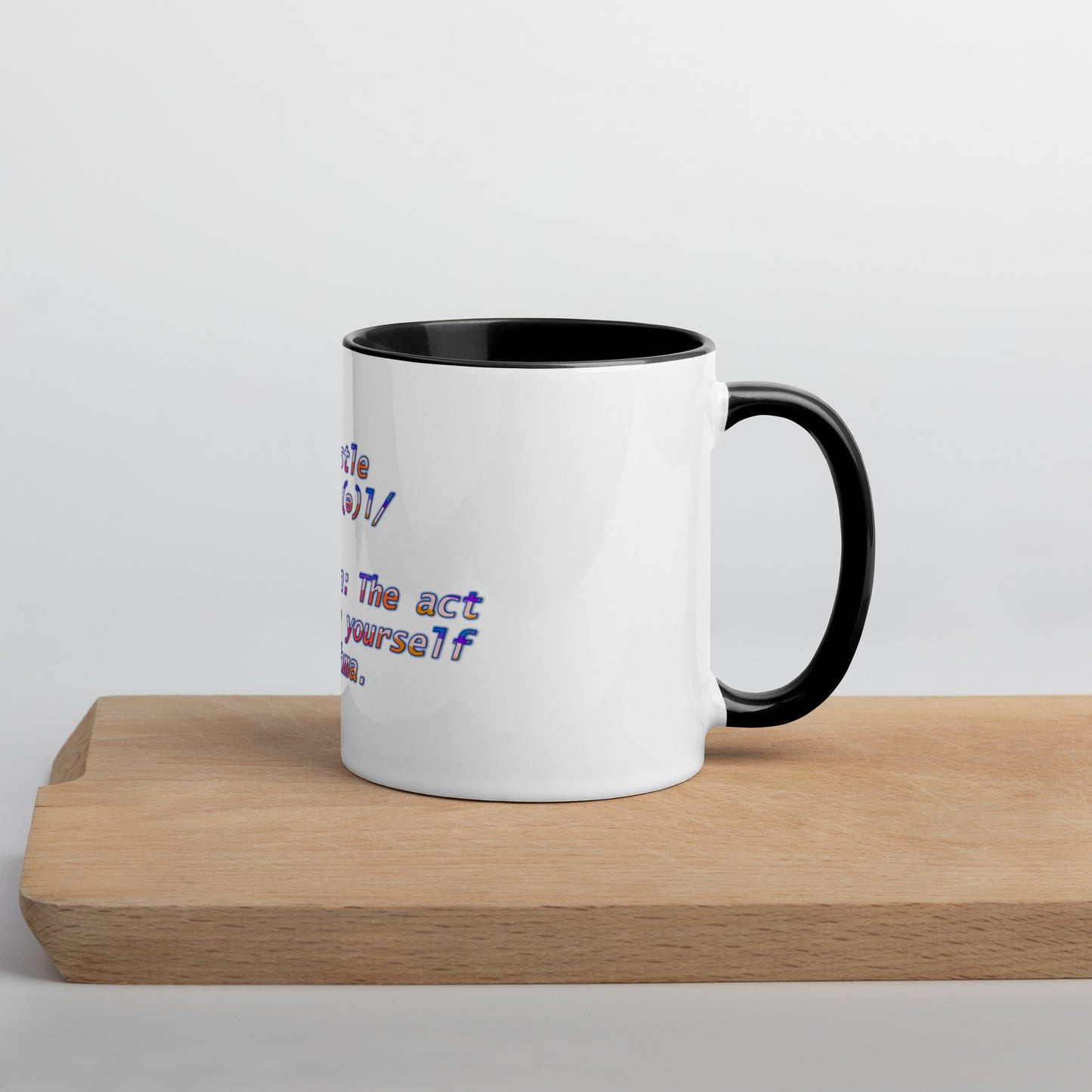 HUstle Mug With Color Inside