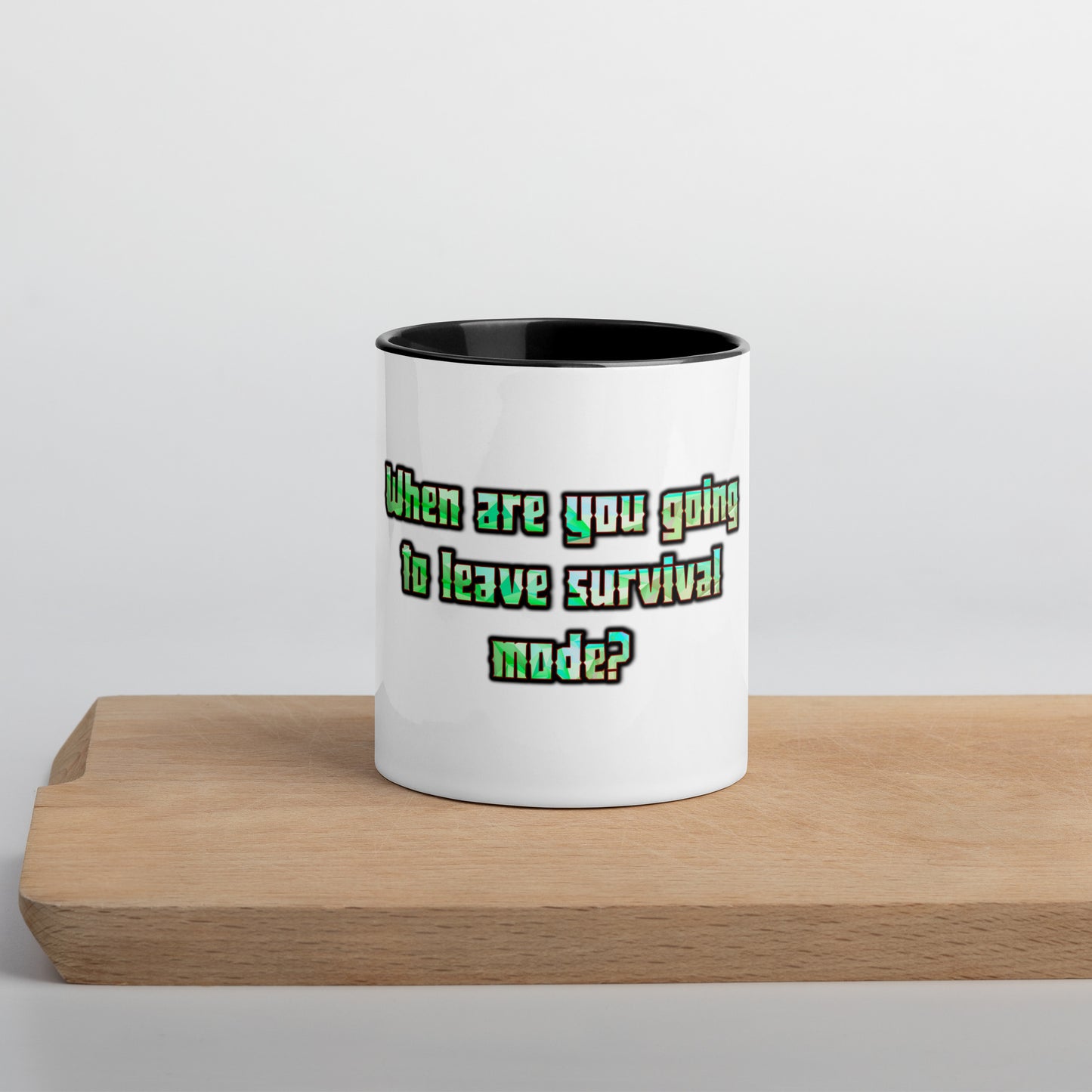 Survival Mode Mug With Color Inside