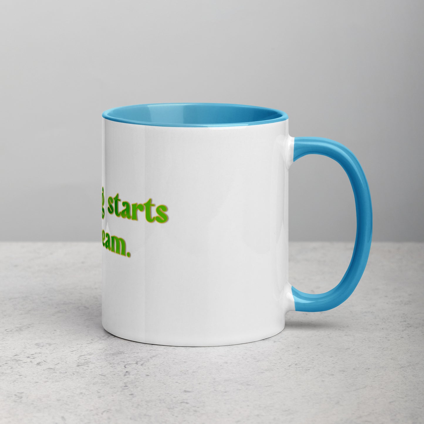 How It Starts Mug With Color Inside