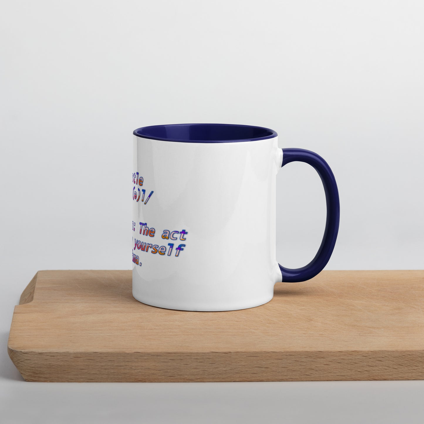 HUstle Mug With Color Inside