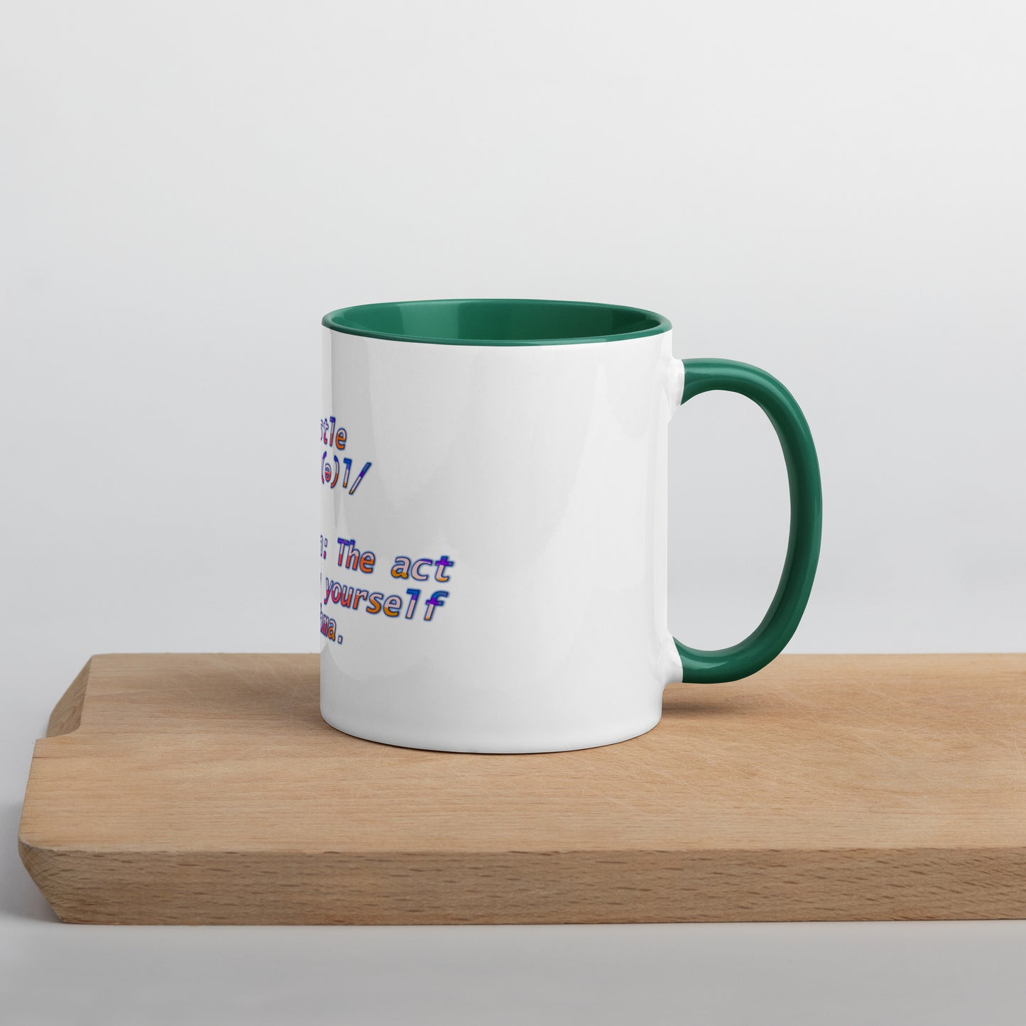 HUstle Mug With Color Inside
