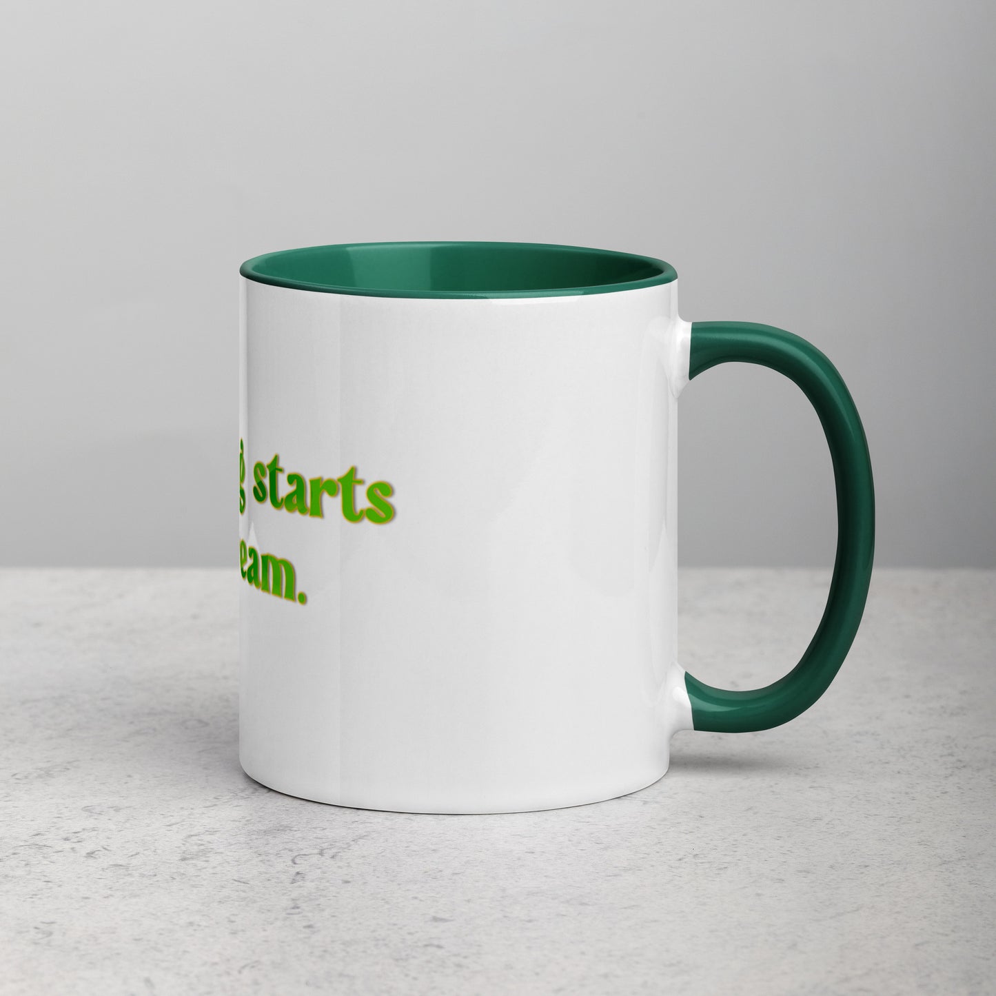 How It Starts Mug With Color Inside