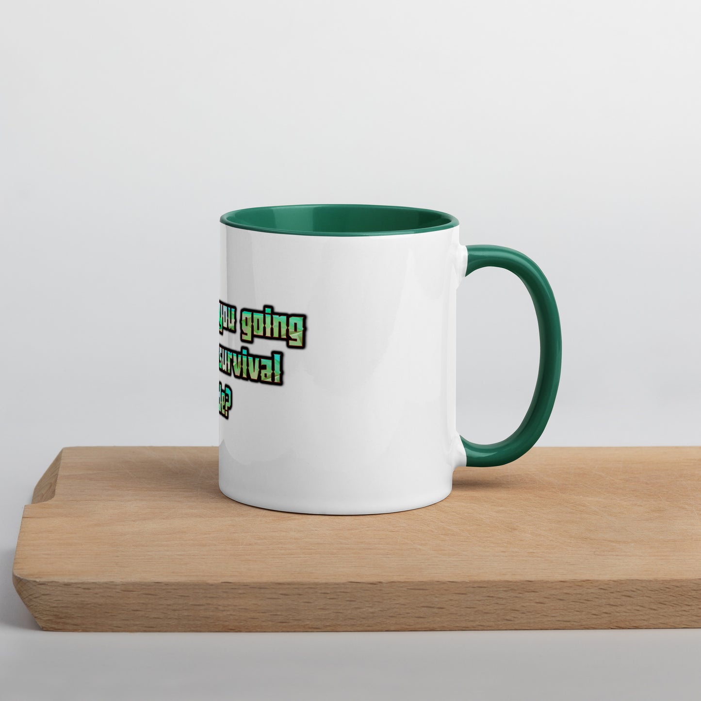 Survival Mode Mug With Color Inside
