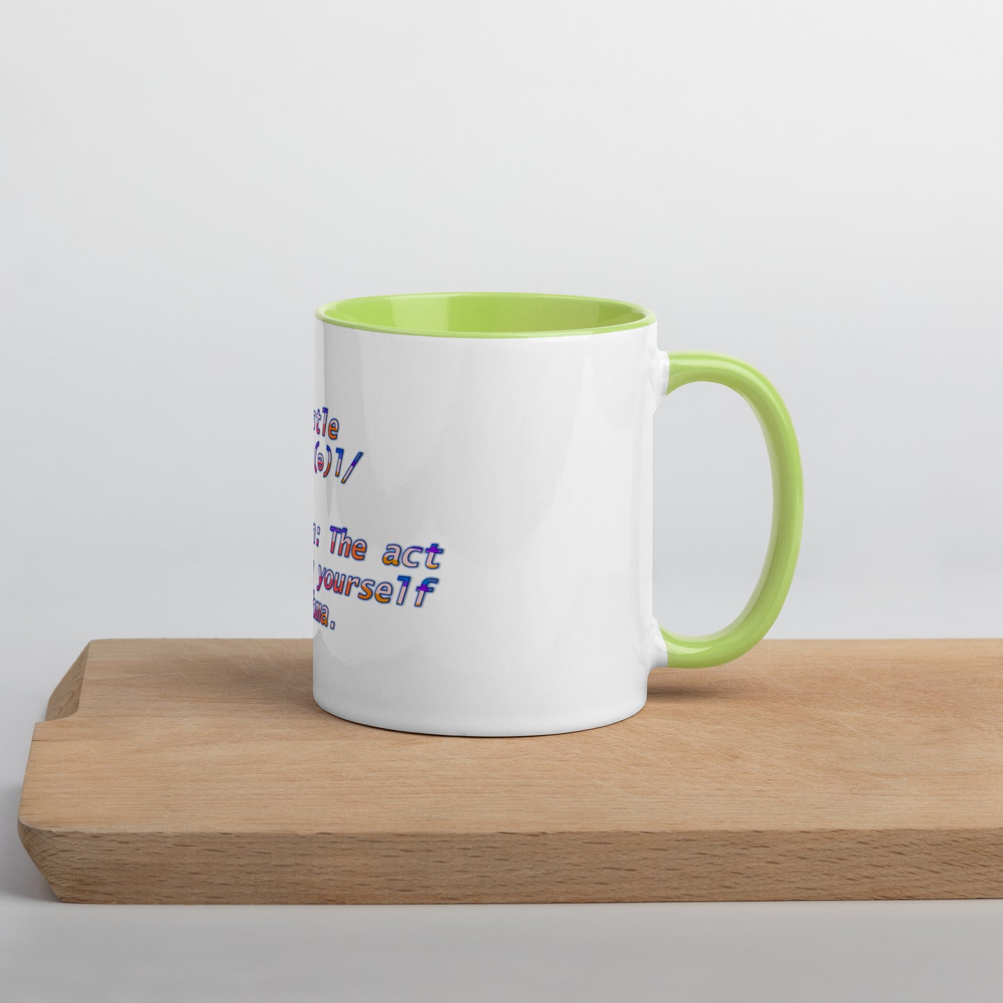 HUstle Mug With Color Inside