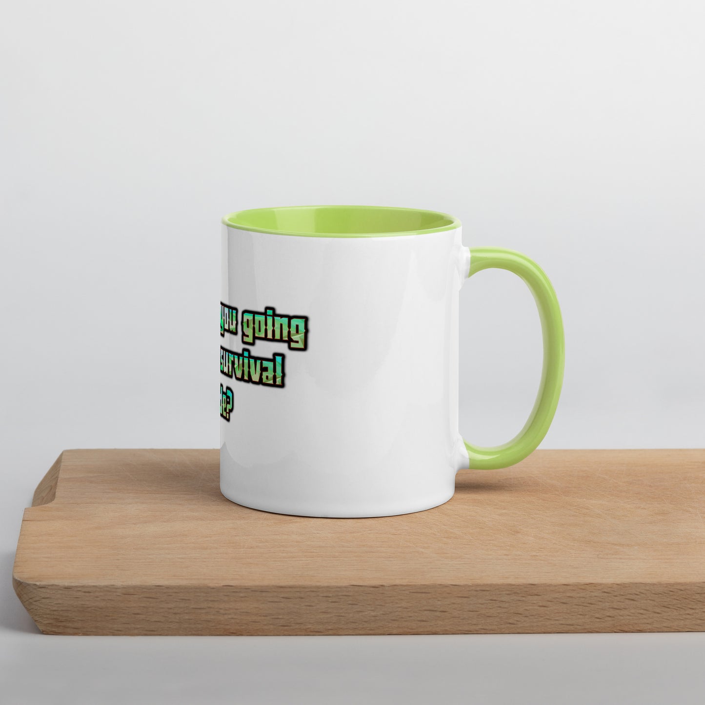 Survival Mode Mug With Color Inside