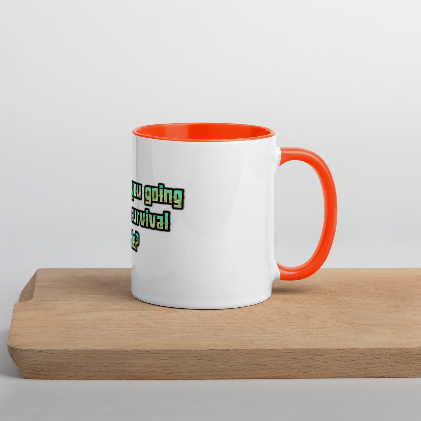 Survival Mode Mug With Color Inside