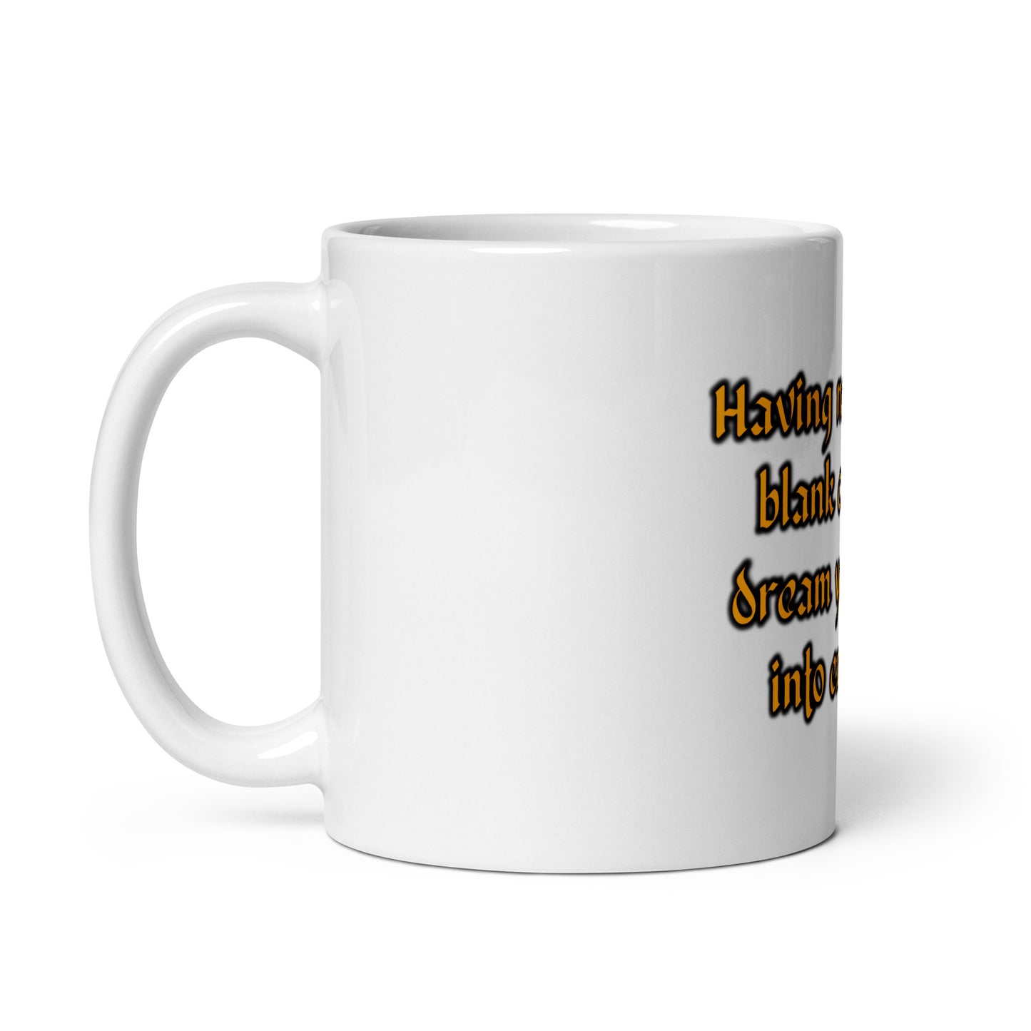Blank Canvas (Gold) White Glossy Mug