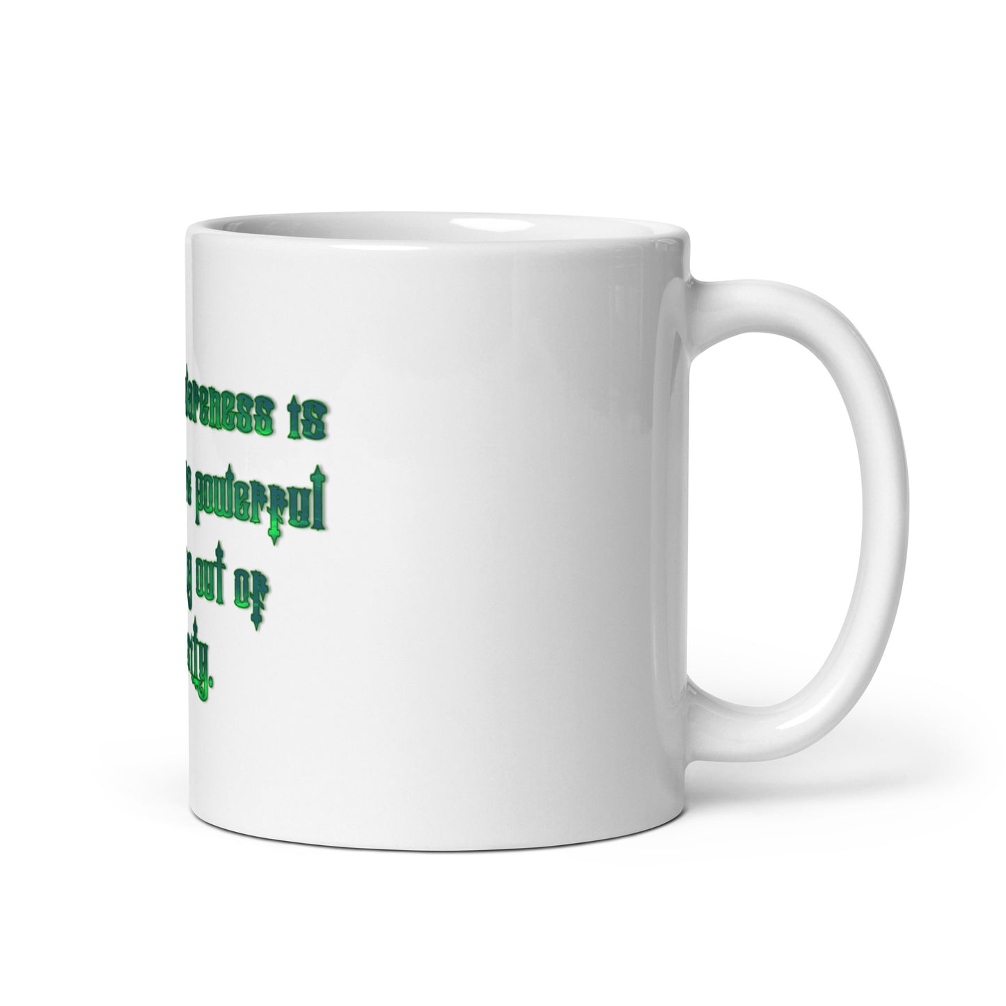 Loving In Awareness White Glossy Mug