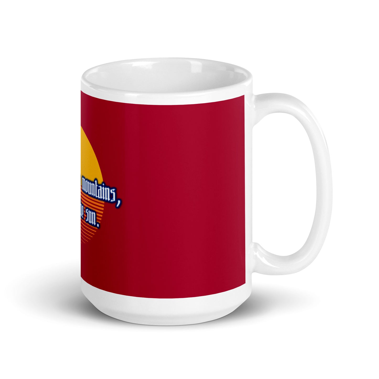 Believe Mountains White (2) Glossy Mug