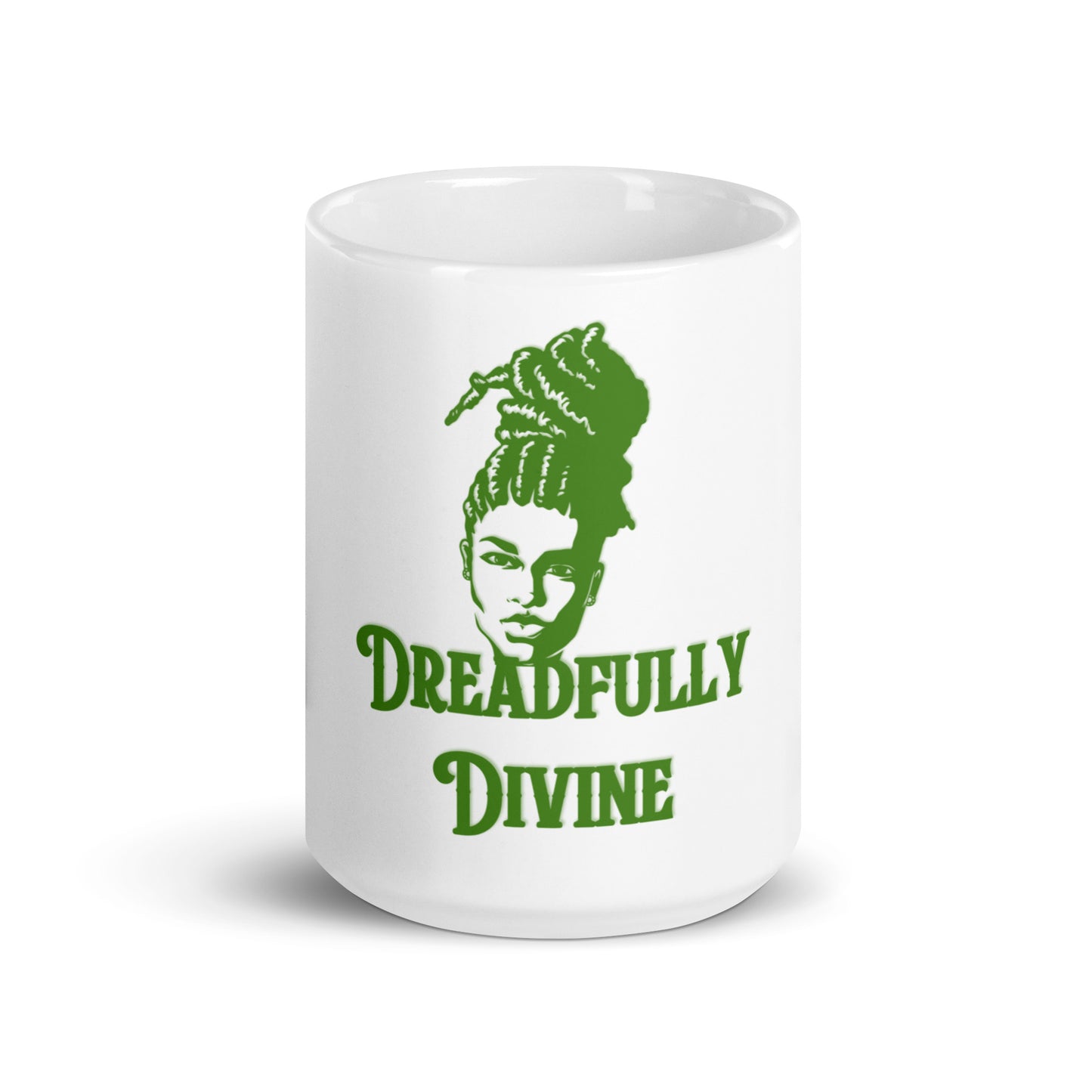 DD Woman #2 (Green) White Glossy Mug