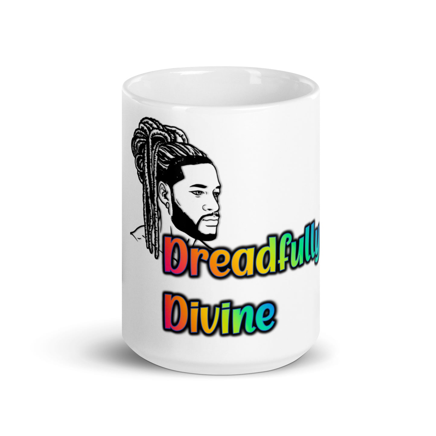 DD Man (Multi-Color) White Glossy Mug