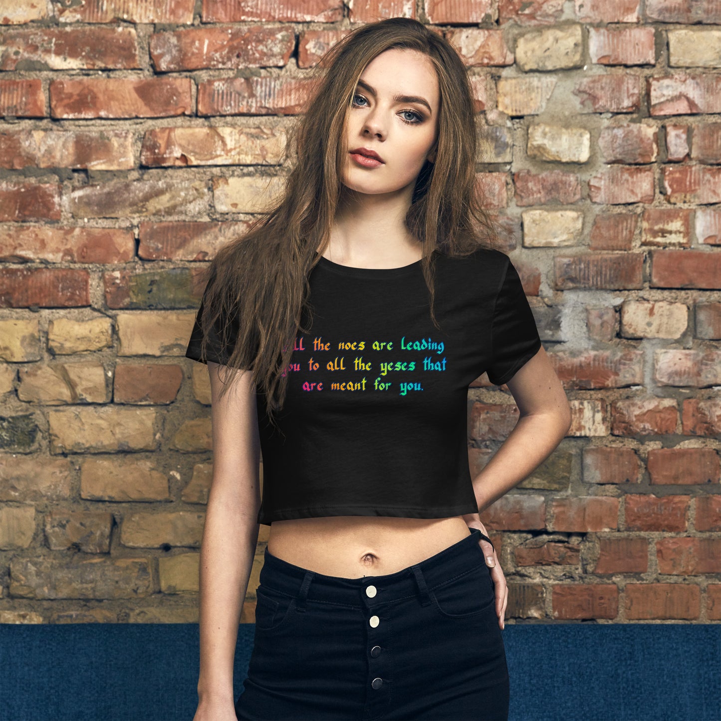 All The Noes Women’s Crop Tee