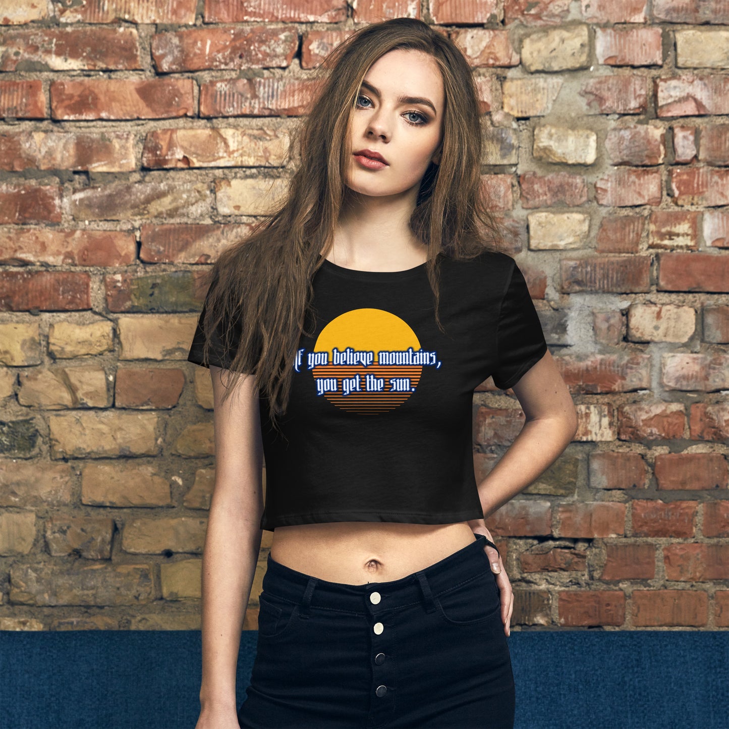 Believe Mountains Women’s Crop Tee