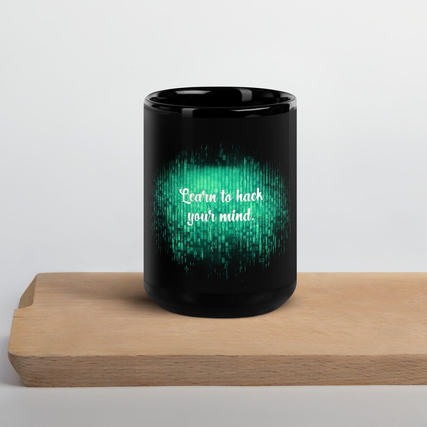 Binary Breakdown Black Glossy Mug