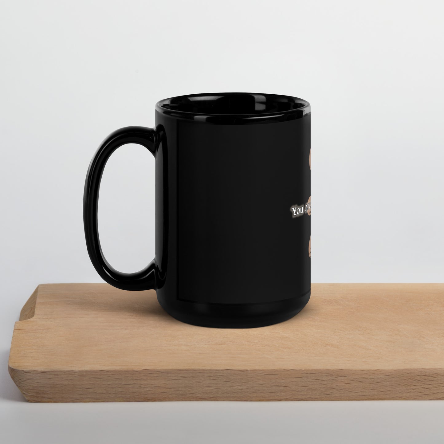 Teddy Black Glossy Mug