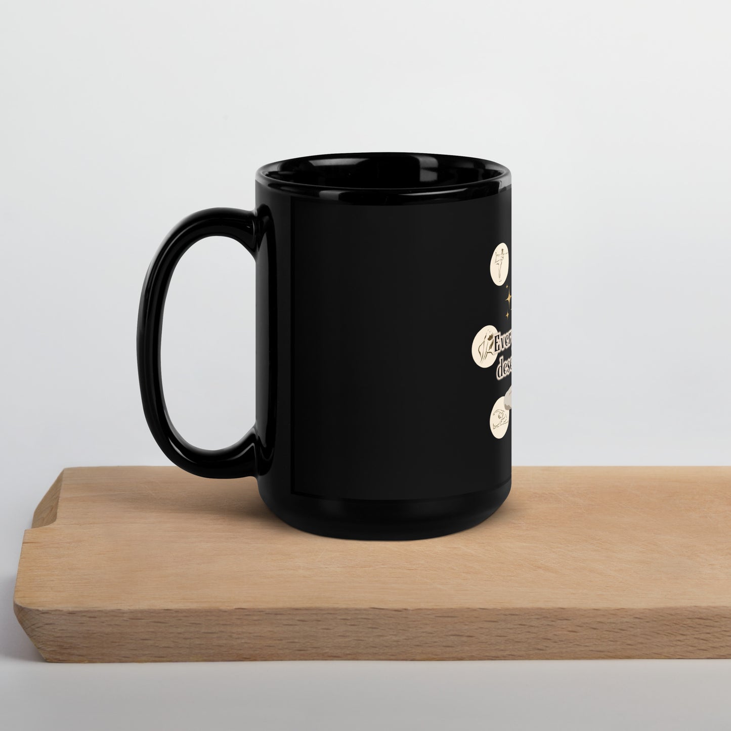 Every Version Black Glossy Mug