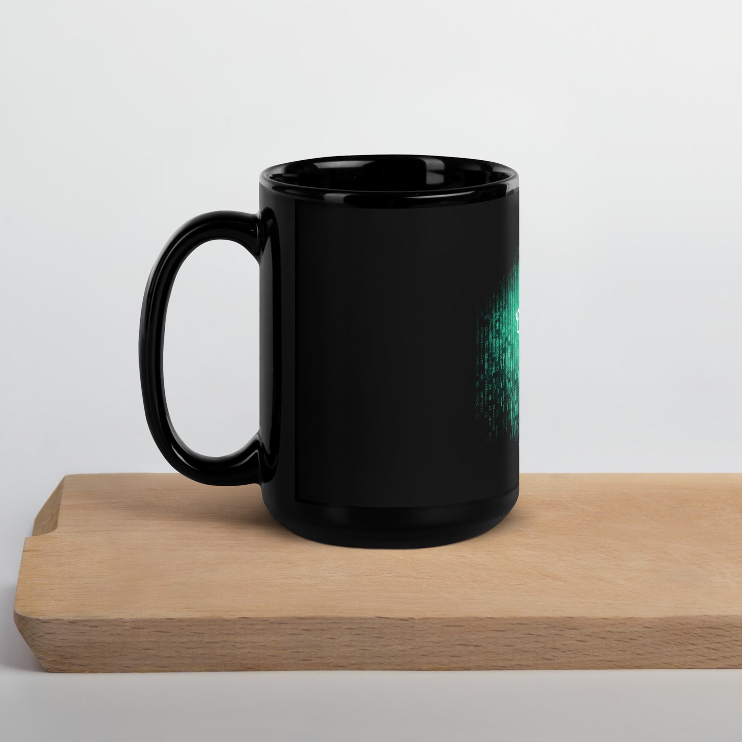 Binary Breakdown Black Glossy Mug